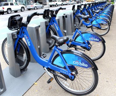 New York - Eylül 02: Citi Bisiklet dok Eylül