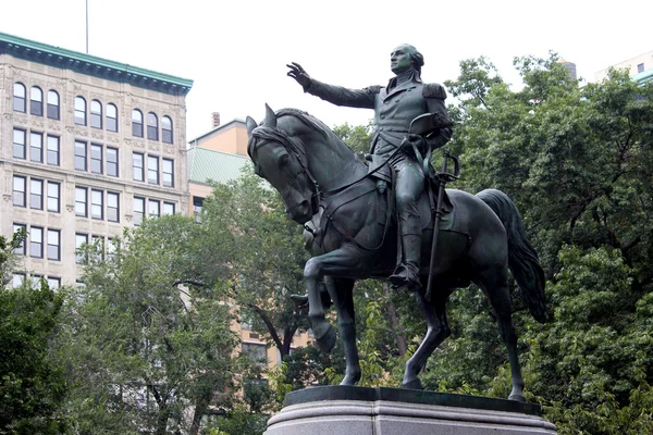 Jezdecká socha generála George Washington — Stock fotografie