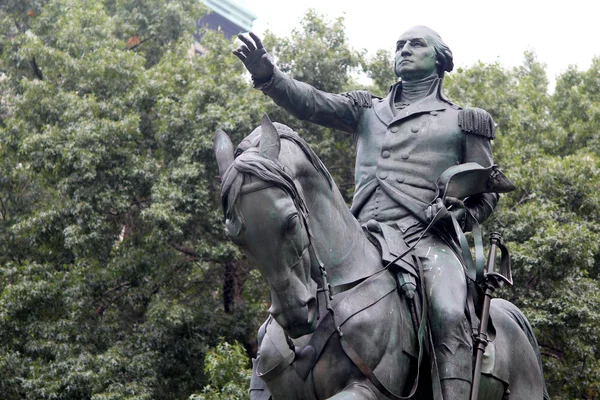 Jezdecká socha generála George Washington — Stock fotografie