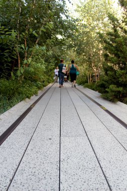 yüksek hat. New york şehri. yükseltilmiş yaya park