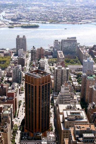 Antena w panoramę Nowego Jorku — Zdjęcie stockowe