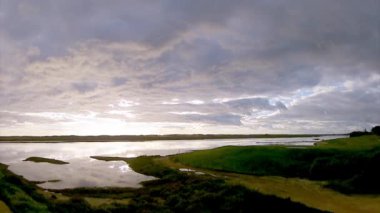 Algarve Qdl doğa günbatımı timelapse Ria Formosa sulak, rezerv, Güney Portekiz, ünlü doğa hedef.