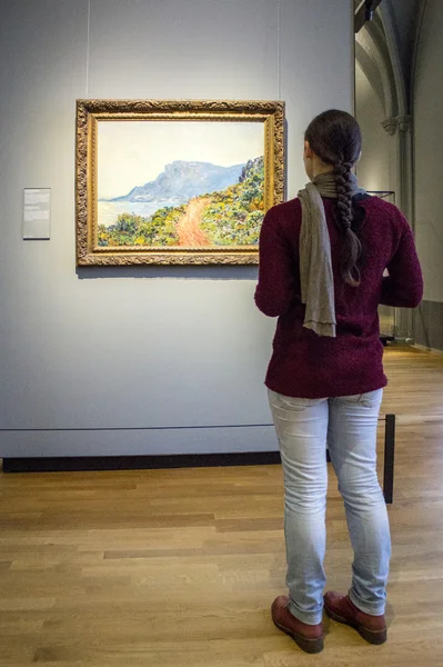 AMSTERDAM, NETHERLANDS - FEBRUARY 08: Visitor at Rijksmuseum — Stock Photo, Image