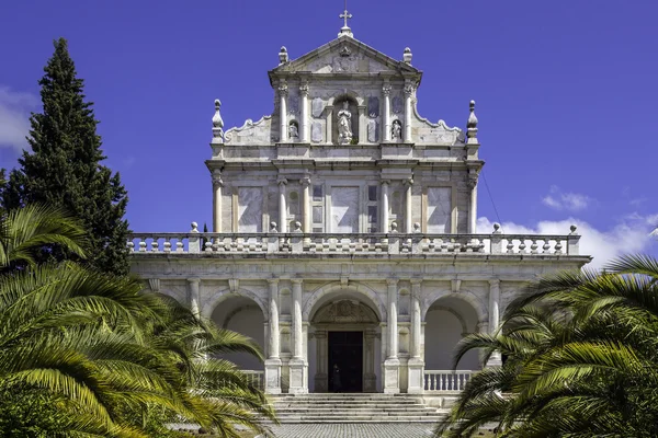 Posten detalj av kloster av Santa Maria Scala Coeli, populärt kallad Cartuxa kloster, en religiös byggnad grundades 8 December 1587, ligger i staden Évora, Alentejo, Portugal. — Stockfoto