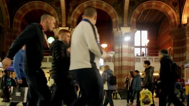 Amsterdam - 07 februari 2015: Centraal Station op 07 februari 2015 in Amsterdam. — Stockvideo