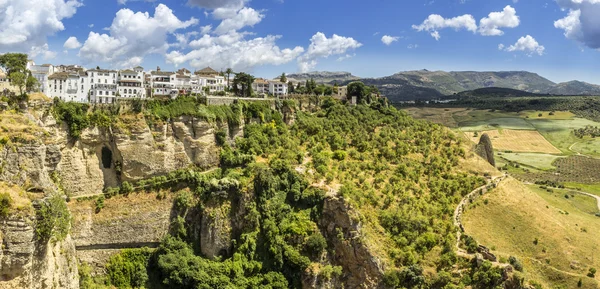 Ronda panoramic view. A city in the Spanish province of Malaga, within the autonomous community of Andalusia. — Stock Photo, Image