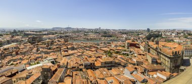 Eski şehir merkezinde, Porto cityscape, Unesco Dünya o panoramik manzaralı