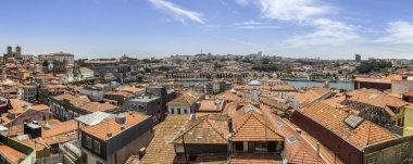 Eski şehir merkezinde, Porto cityscape, Unesco Dünya o panoramik manzaralı