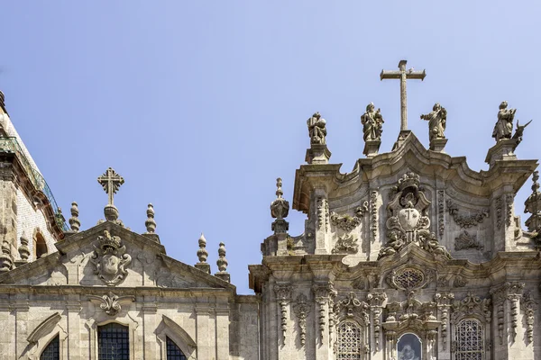 Porto Carmelitas Kilisesi ve Carmo Church cephe detay. — Stok fotoğraf