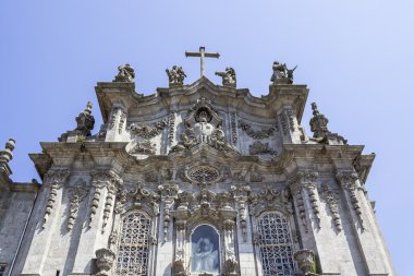 Carmo Church cephe detay, Porto.