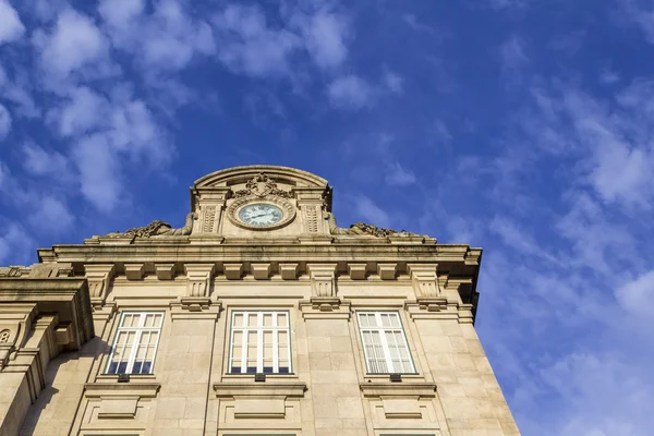 Dettaglio facciata Stazione Ferroviaria di Sao Bento a Porto City. La stazione di costruzione è popolare sito turistico — Foto Stock