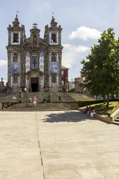 Templom Szent Ildefonso - Igreja De Santo Ildefonso - XVIII századi épület barokk stílusú Porto — Stock Fotó