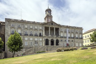 Porto, Portekiz - 04 Temmuz 2015: Palacio da Bolsa (hisse senedi Ex