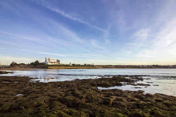 Puesta de sol en la playa de Tamarist, Casablanca . —  Fotos de Stock