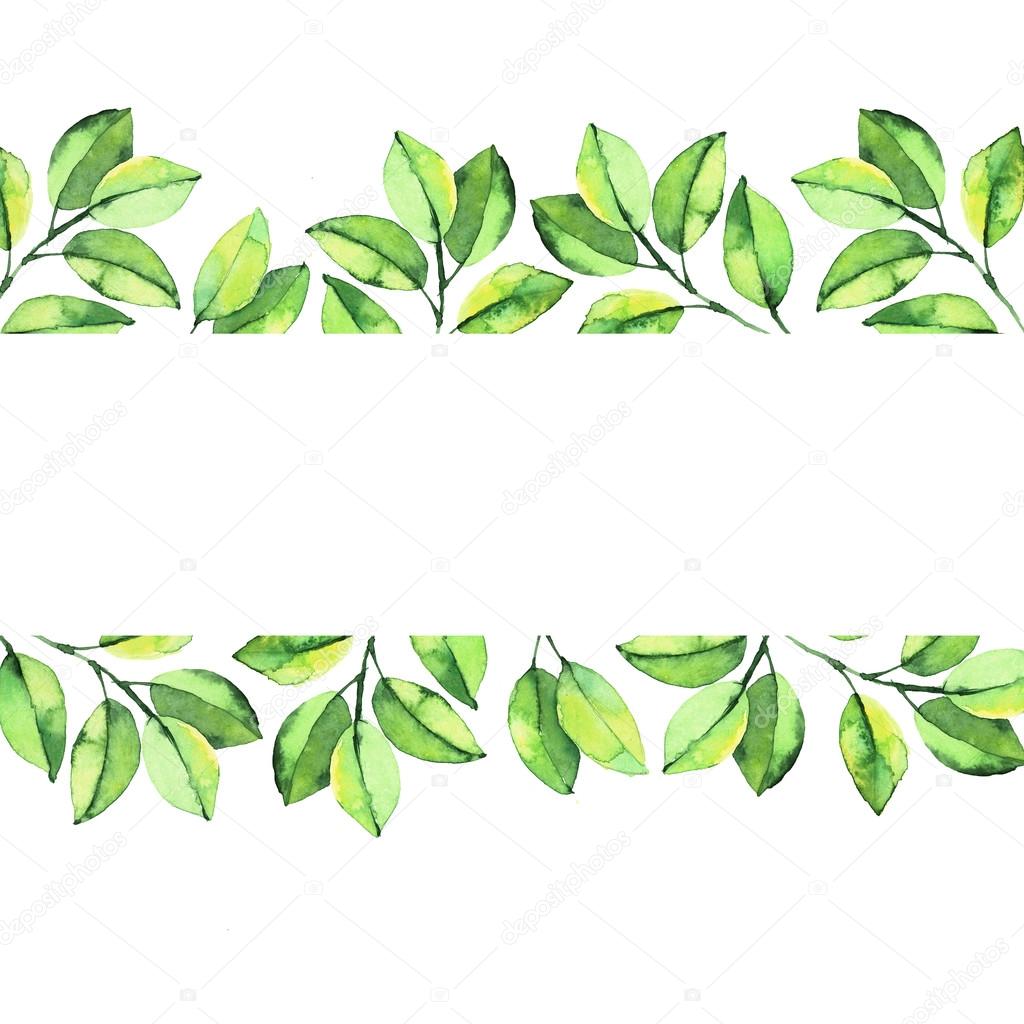 Green Leaf Watercolor Background Stock Photo C Anamad 106954166