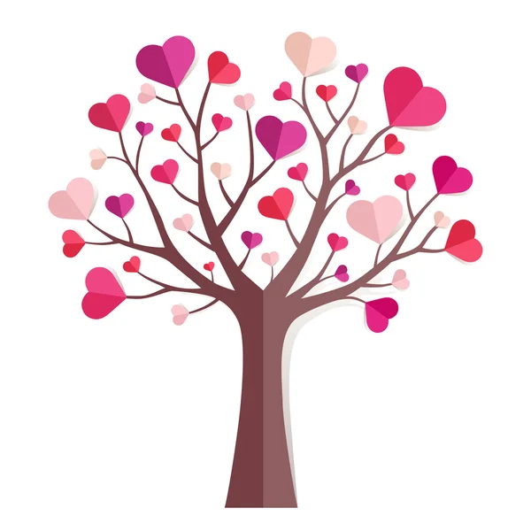 Árbol del amor — Vector de stock