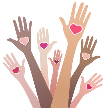 People giving their love background clipart