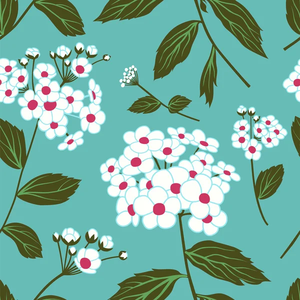 Moderne heldere floral bloesem naadloze patroon — Stockvector