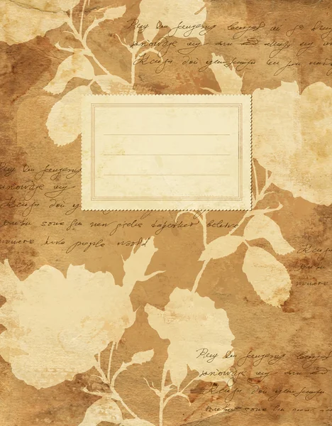 Capa de notebook floral vintage — Fotografia de Stock