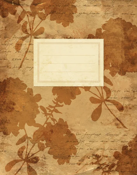 Capa de notebook floral vintage — Fotografia de Stock