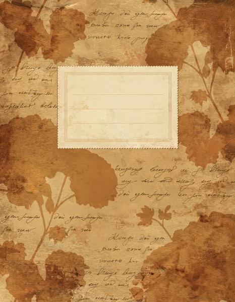 Vintage floral notebook cover — Stockfoto