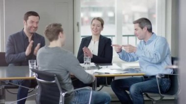 iş adamları için yeni işçi alkış