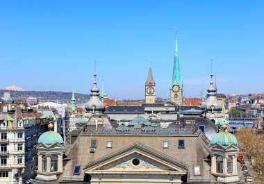 Zürih cityscape bahar