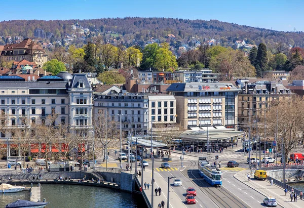 Zurich cityscape in spring — Stock Photo, Image