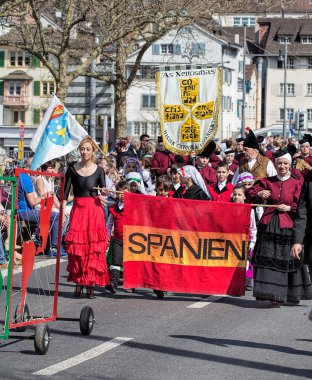 Bahar tatil parade Zurich, İsviçre