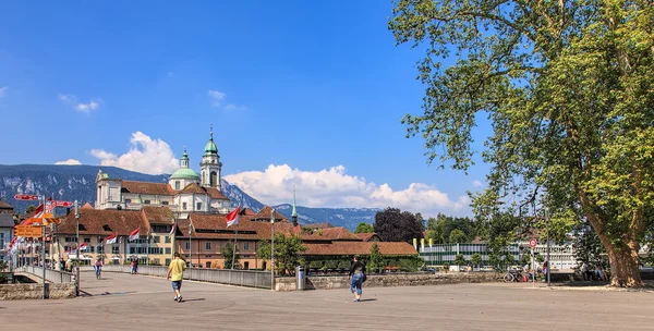 Solothurn cityscape yaz aylarında — Stok fotoğraf