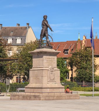 Monument to Jean Rapp on Place Rapp square in Colmar, France