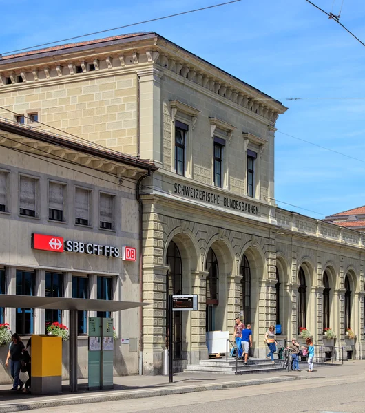 Вход на вокзал Шаффхаузен — стоковое фото