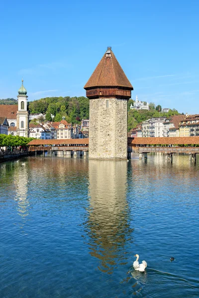 Fiume Reuss a Lucerna, Svizzera — Foto Stock