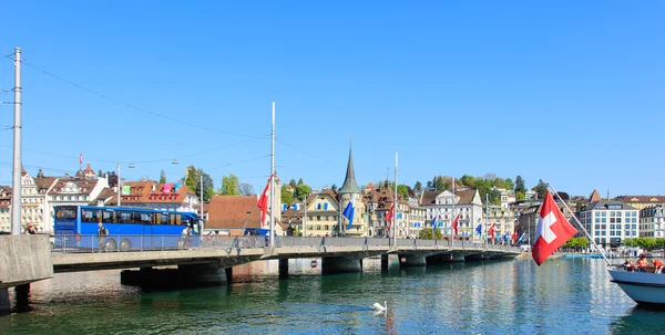 Seebrucke bridge in Lucerne, Switzerland — Stock Photo, Image