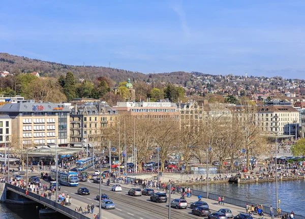 Zurich miasto miejski na wiosnę — Zdjęcie stockowe