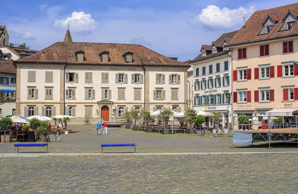 Fischmarktplatz náměstí v Rapperswil, Švýcarsko — Stock fotografie