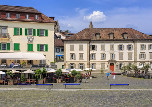 Fischmarktplatz placu w Rapperswil, Szwajcaria — Zdjęcie stockowe