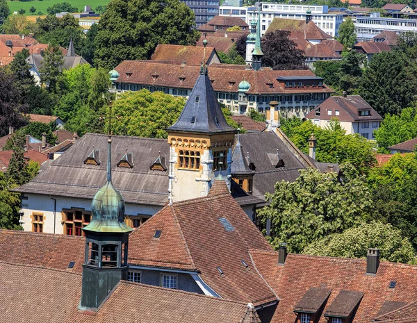 Ciudad de Soleura en Suiza, vista desde la torre de la Catedral de San Urso —  Fotos de Stock
