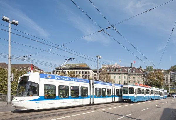 Straßenbahnen in Zürich — Stockfoto