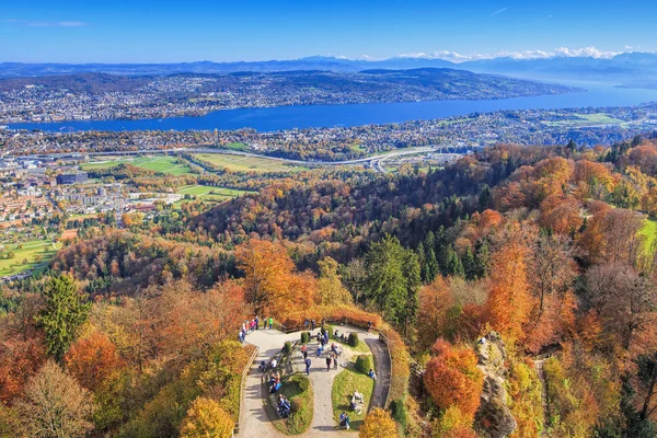 Vista desde Mt. Uetliberg en otoño — Foto de Stock