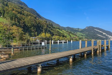 Lake Alpnachersee Alpnachstad içinde görünüm