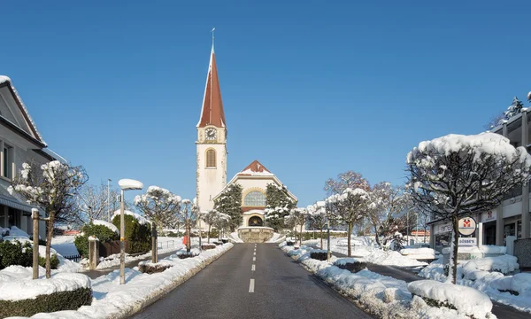 Protestantiska kyrkan i Wallisellen — Stockfoto