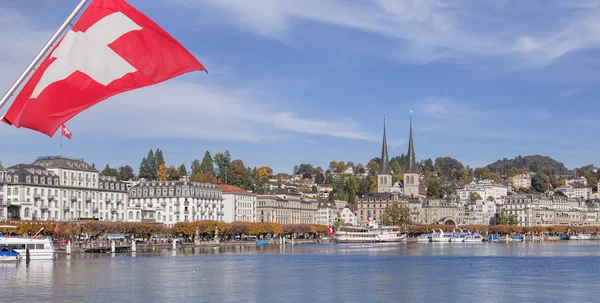 Luzern utca-és városrészlet — Stock Fotó