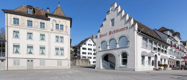 Edificios en Rapperswil casco antiguo — Foto de Stock