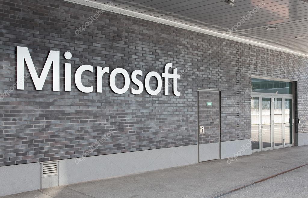 Wallisellen, Switzerland - 18 March, 2015: entrance to the Microsoft Switzerland Ltd company office on Richtistrasse street in Wallisellen. The purpose of the company is the provision of and trade in software and hardware products of all kinds.