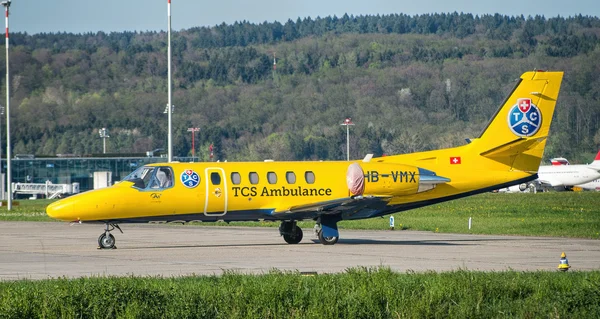 TCS Ambulance jet in the Zurich Airport