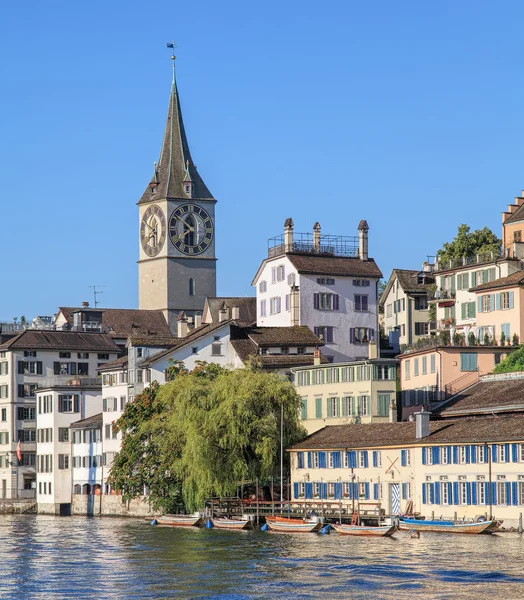 Zürich, de kerk van st. peter — Stockfoto