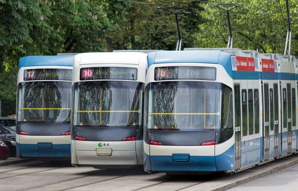 Züricher Straßenbahnen — Stockfoto