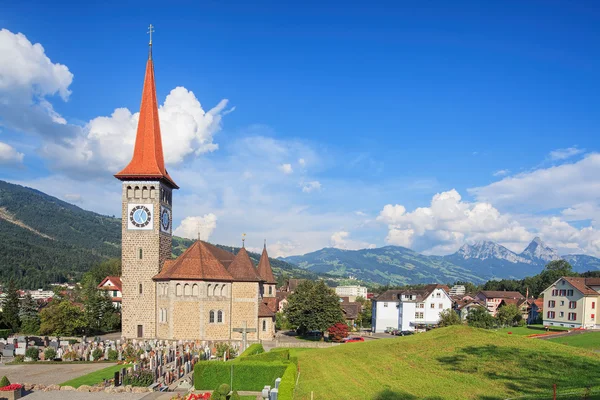 Vista em Goldau, Suíça — Fotografia de Stock