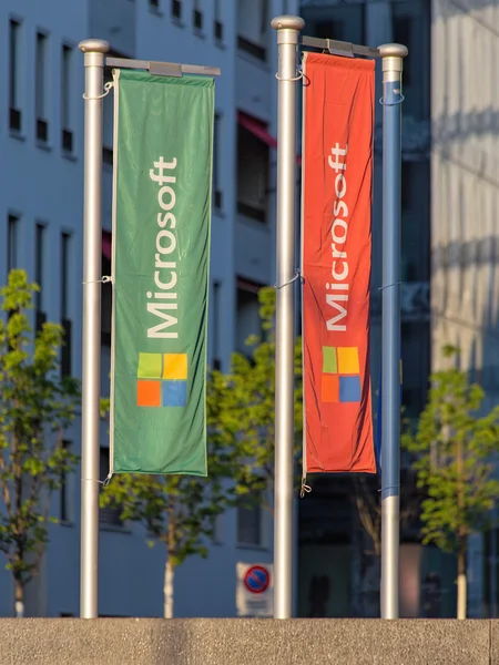 Bandeiras microsoft — Fotografia de Stock